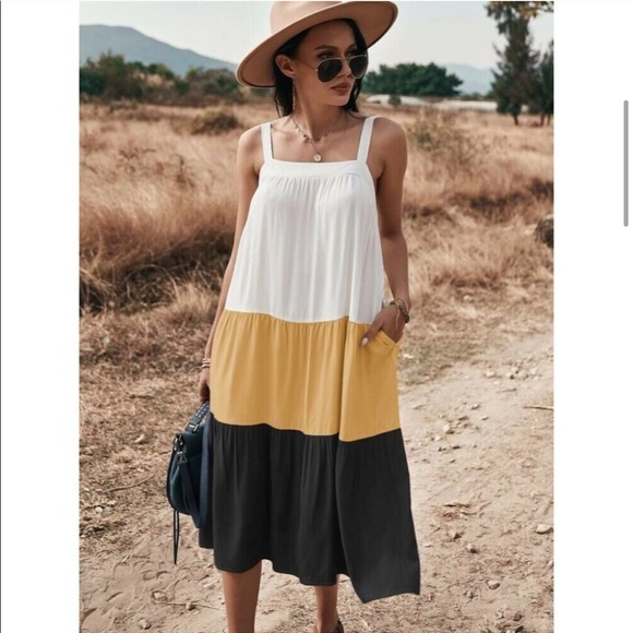 ANTHROPOLOGIE Maeve Colorblock Dress XS Petite - Picture 4 of 15